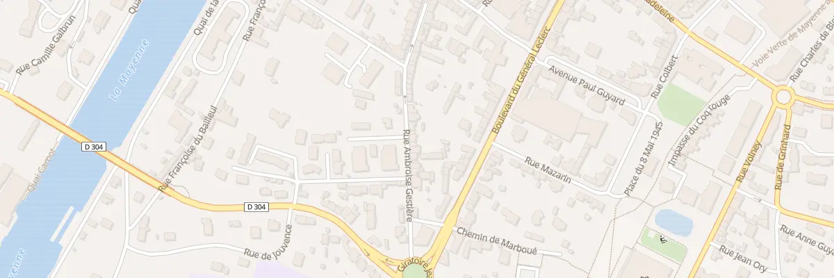 Plan du 39 Rue Ambroise Gestière à Mayenne