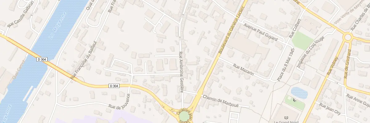 Plan du 43 Rue Ambroise Gestière à Mayenne