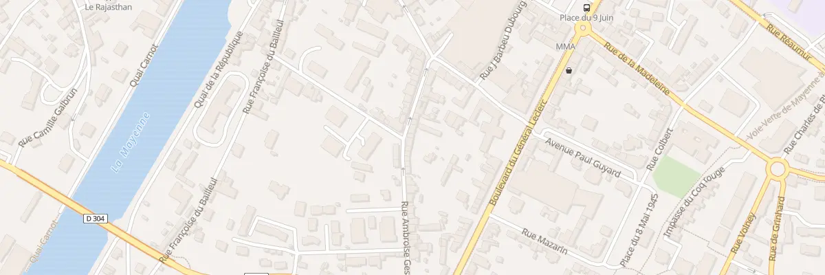 Plan du 19 Rue Ambroise Gestière à Mayenne