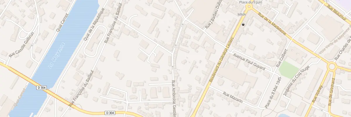 Plan du 23 Rue Ambroise Gestière à Mayenne