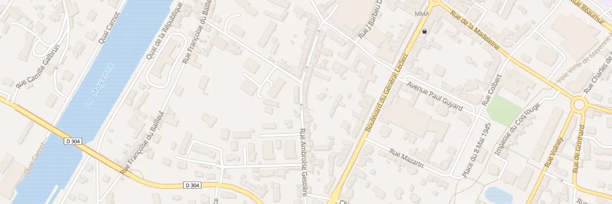 Plan du 29 Rue Ambroise Gestière à Mayenne