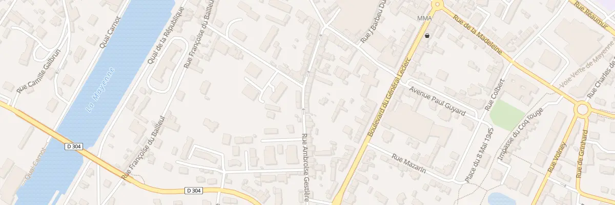 Plan du 27 Rue Ambroise Gestière à Mayenne