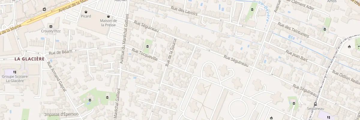 Plan du 11 Rue Tocqueville à Mérignac