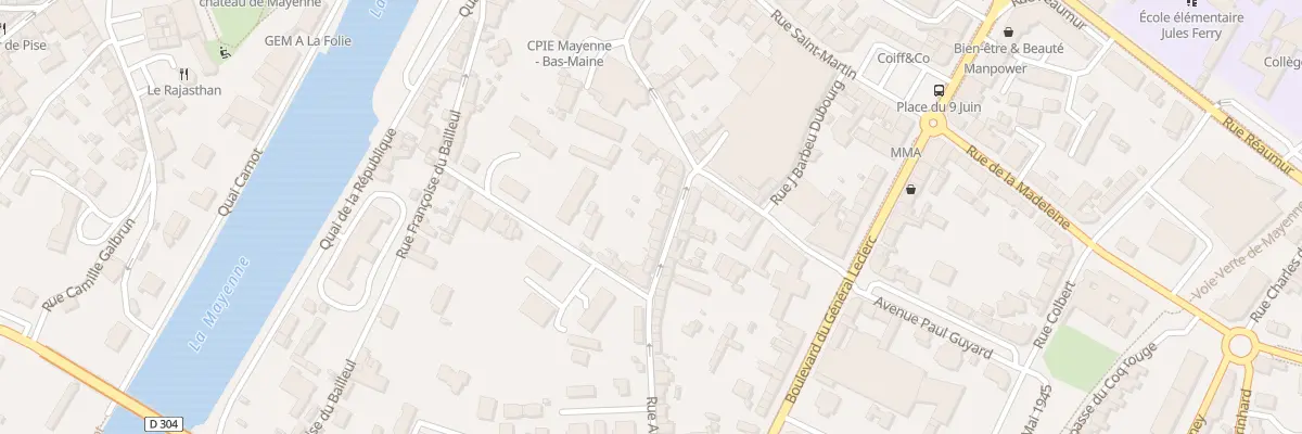 Plan du 12 Rue Ambroise Gestière à Mayenne