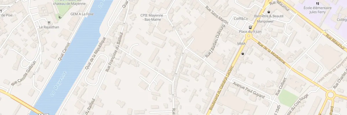 Plan du 10 Rue Ambroise Gestière à Mayenne
