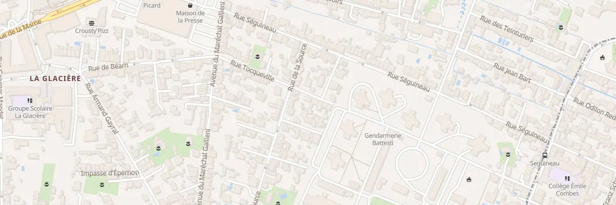 Plan du 14 Rue Tocqueville à Mérignac