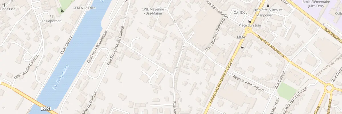 Plan du 14 Rue Ambroise Gestière à Mayenne