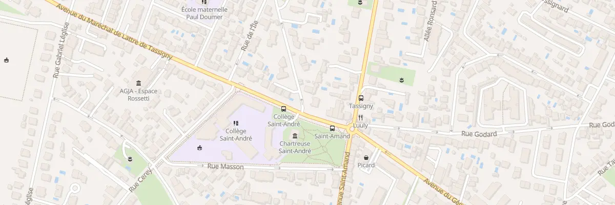 Plan du 1 Rue Falquet à Bordeaux