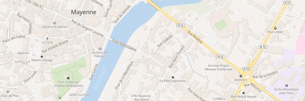 Plan du 16 Rue Quettier à Mayenne