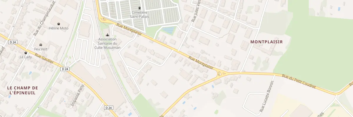 Plan du 18B Rue Montplaisir à Saintes