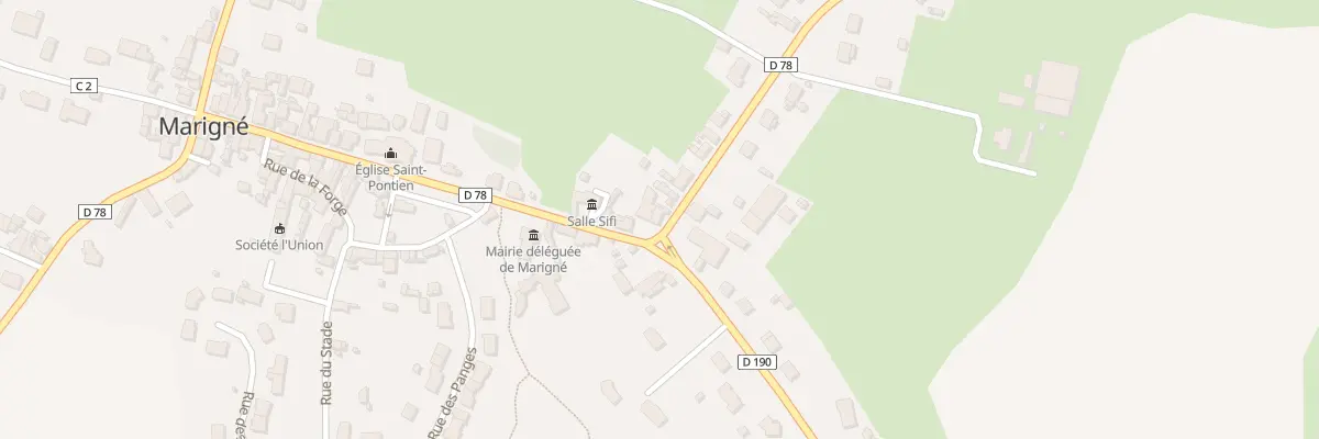 Plan du 1 Rue des Rosiers (Marigne) aux Hauts-d’Anjou