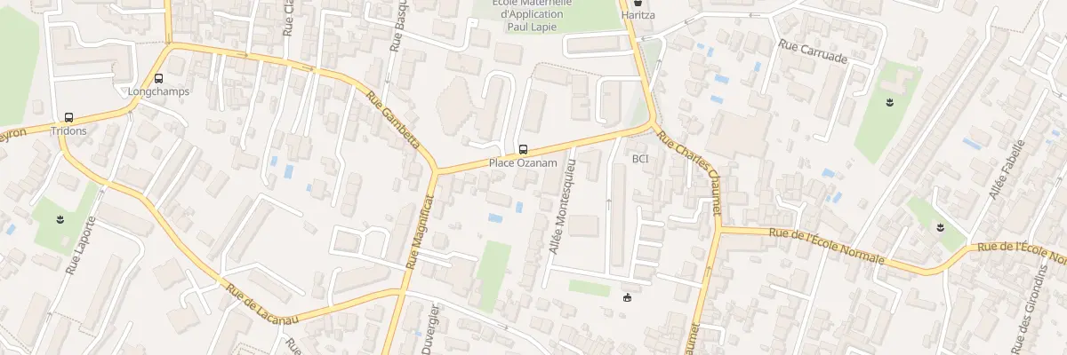 Plan du 22 Rue Gambetta à Bordeaux