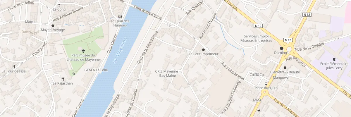 Plan du 8 Rue Guimond des Riveries à Mayenne