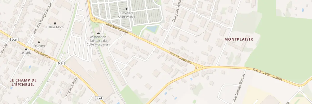 Plan du 18 Rue Montplaisir à Saintes