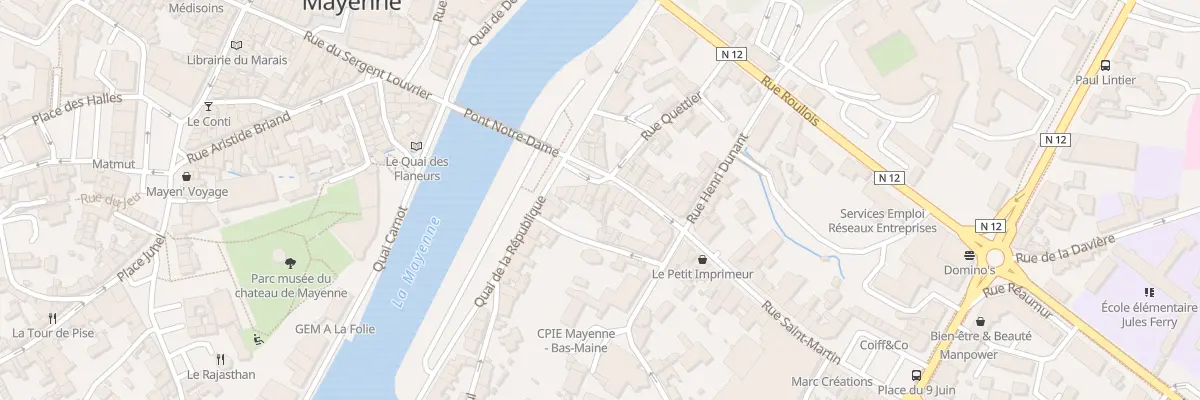 Plan du 10 Rue Saint-Martin à Mayenne
