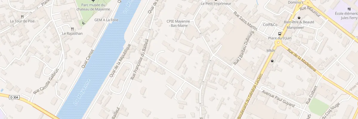 Plan du 101B Rue du Val de Mayenne à Mayenne
