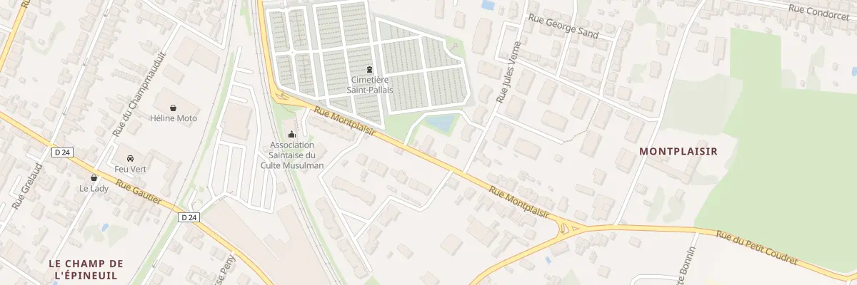 Plan du 9 Rue Montplaisir à Saintes