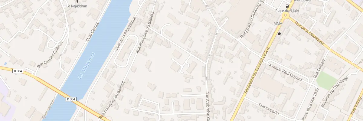 Plan du 128 Rue du Val de Mayenne à Mayenne