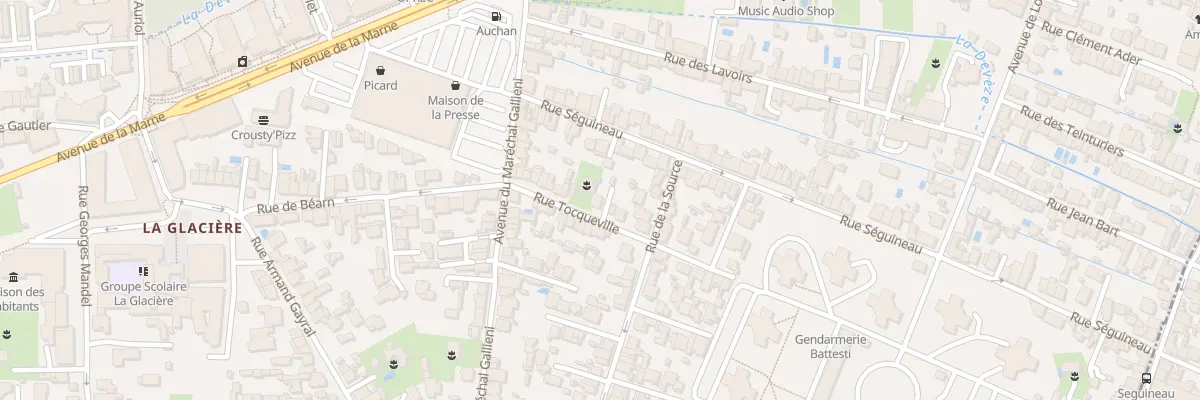 Plan du 21 Rue Tocqueville à Mérignac