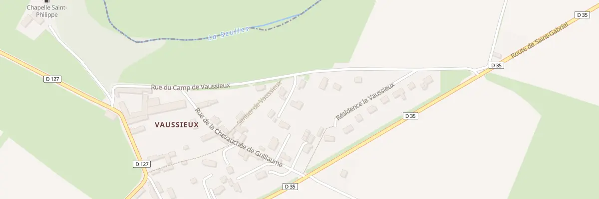 Plan du 332 Rue du Camp de Vaussieux à Vaux-sur-Seulles