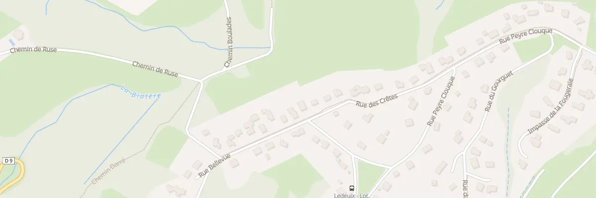 Plan du 28 Rue Bellevue à Ledeuix