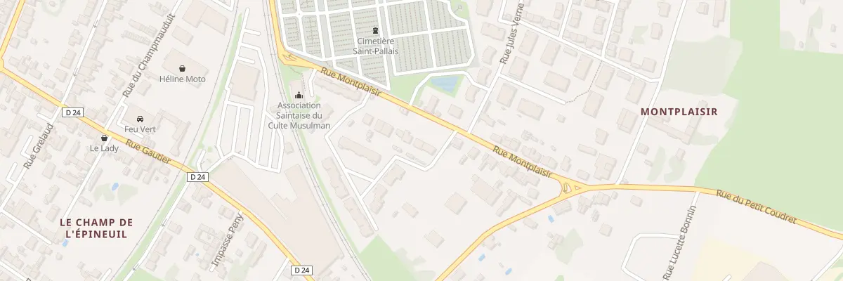 Plan du 14 Rue Montplaisir à Saintes