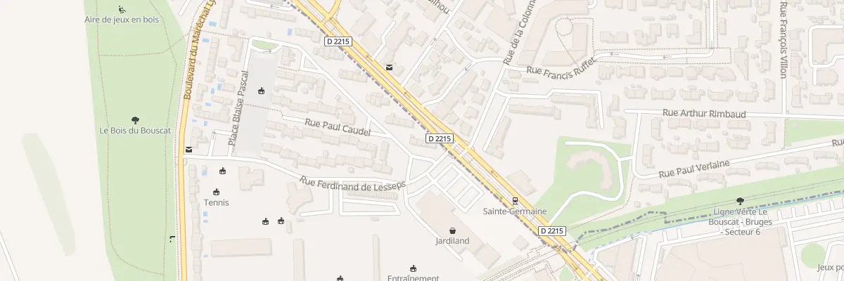 Plan du 5 Rue Edmond Rostand au Bouscat