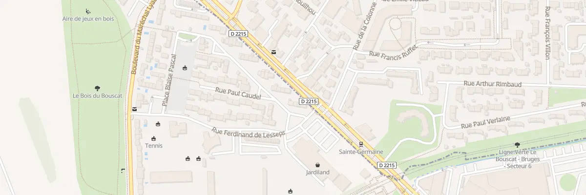 Plan du 7 Rue Edmond Rostand au Bouscat