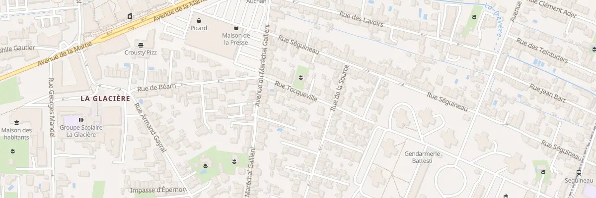 Plan du 30 Rue Tocqueville à Mérignac