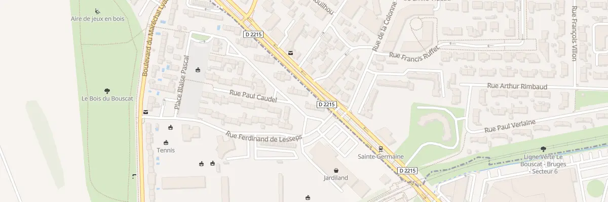 Plan du 9 Rue Edmond Rostand au Bouscat
