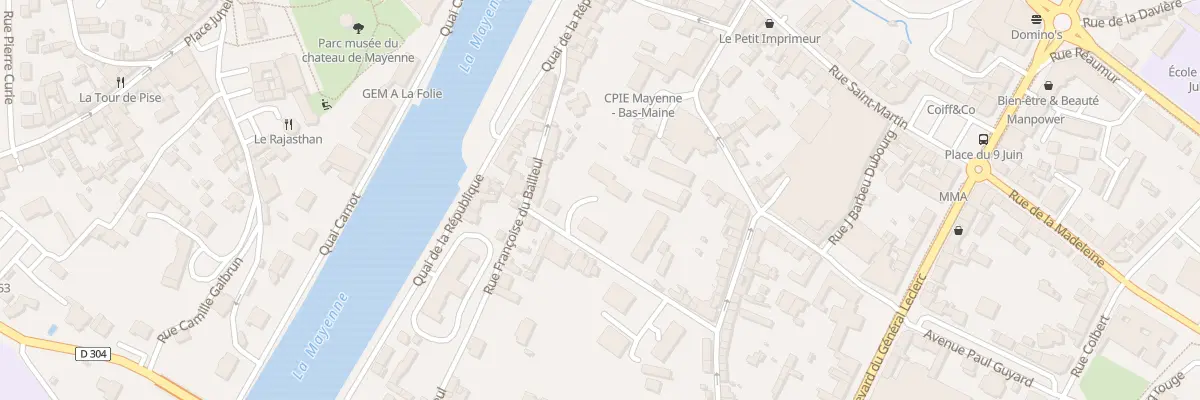 Plan du 53 Rue du Val de Mayenne à Mayenne
