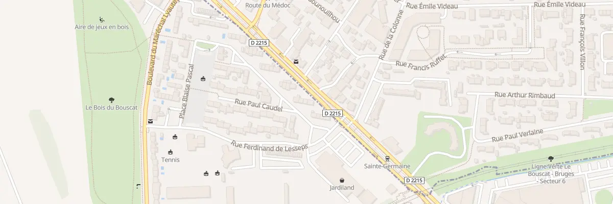 Plan du 11 Rue Edmond Rostand au Bouscat