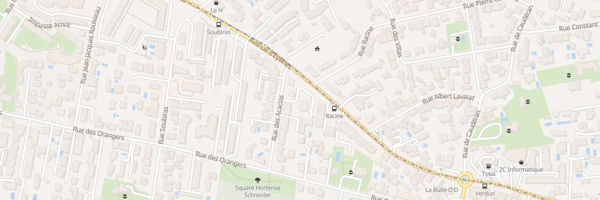 Plan du 15 Rue des Acacias à Bordeaux