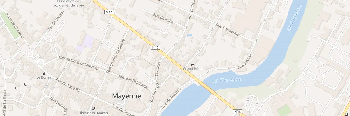 Plan du 10 Rue Ambroise de Loré à Mayenne