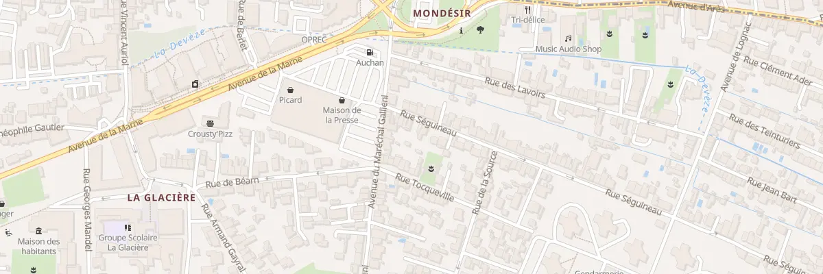 Plan du 9 Rue Seguineau à Mérignac