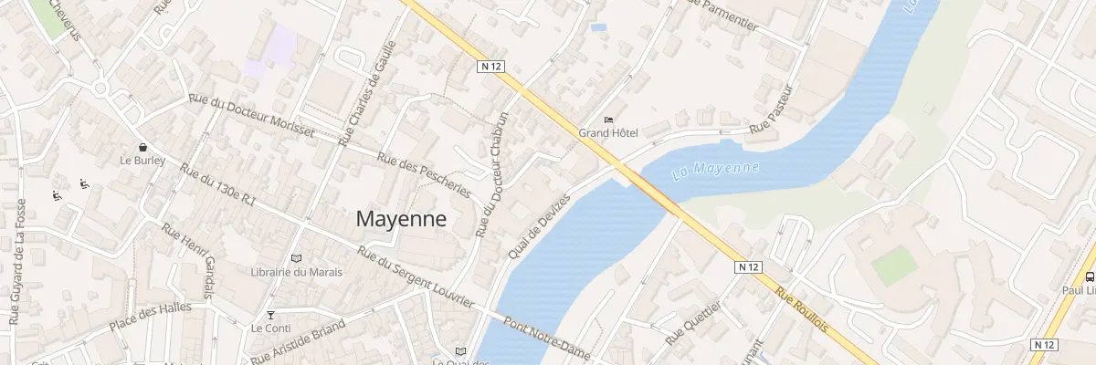 Plan du 12 Rue des Lavanderies à Mayenne
