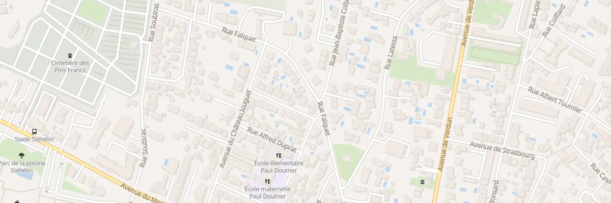 Plan du 1 Rue du Docteur Cachau à Bordeaux