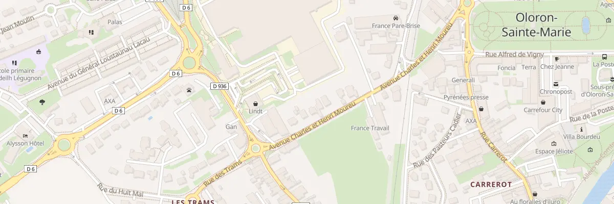 Plan du 22 Av Charles et Henri Moureu à Oloron-Sainte-Marie