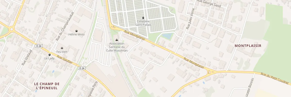 Plan du 6 Rue Montplaisir à Saintes