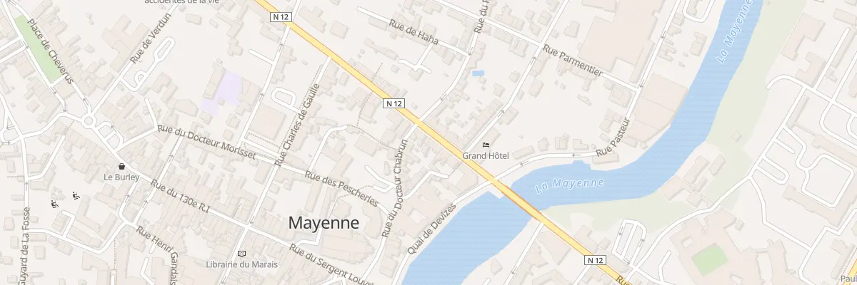 Plan du 9 Rue Ambroise de Loré à Mayenne