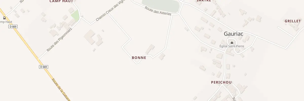 Plan du 289 Bonne à Gauriac