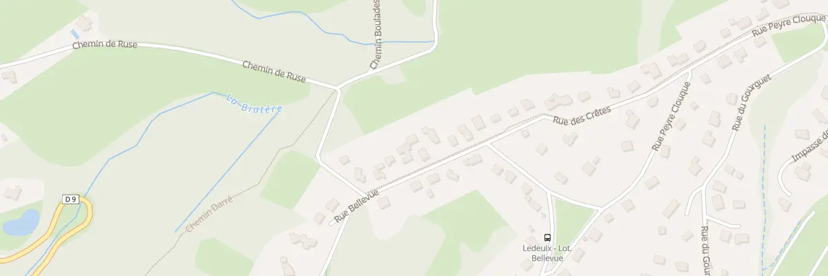 Plan du 36 Rue Bellevue à Ledeuix