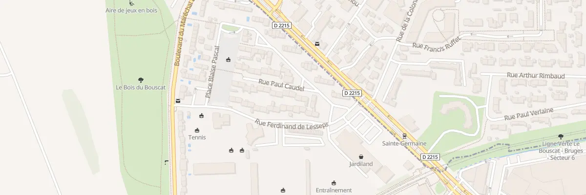 Plan du 8 Rue Paul Claudel au Bouscat