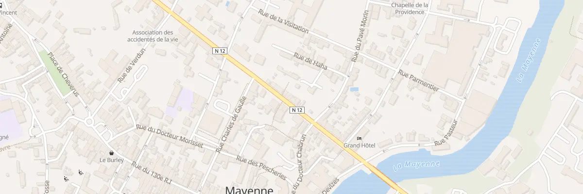 Plan du 22 Rue Ambroise de Loré à Mayenne