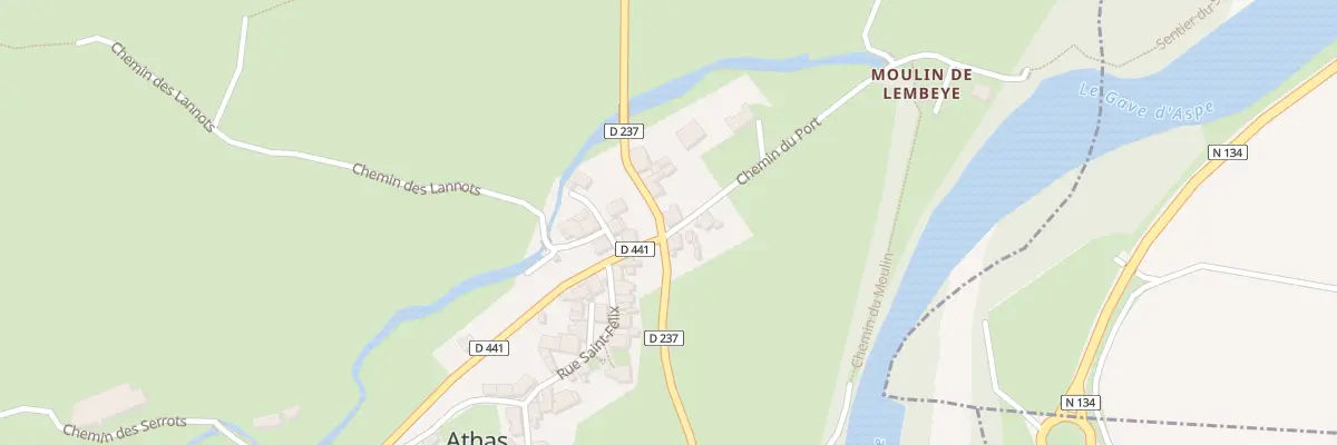 Plan du 36 Rte d’Arroudiste à Lées-Athas