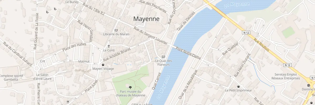 Plan du 6 Rue Jeanne d’Arc à Mayenne