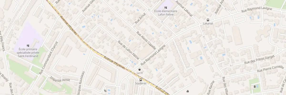 Plan du 8 Rue Alexis Capelle au Bouscat