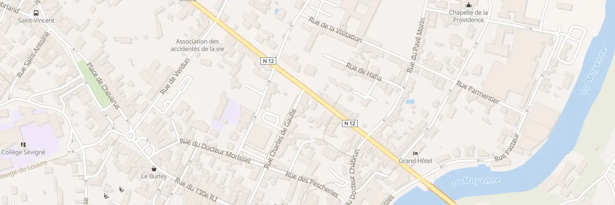Plan du 25 Rue Ambroise de Loré à Mayenne