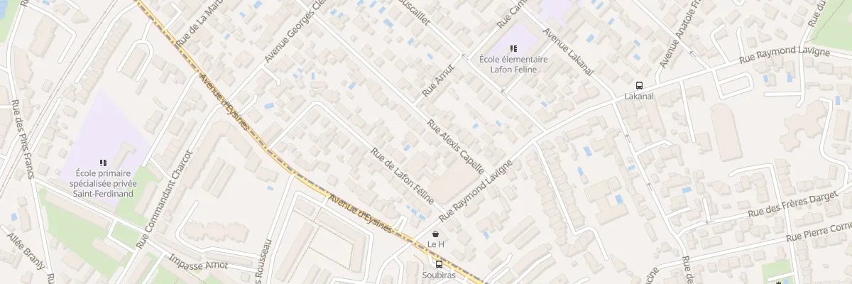 Plan du 14 Rue Alexis Capelle au Bouscat