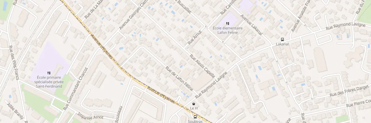 Plan du 16 Rue Alexis Capelle au Bouscat
